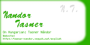 nandor tasner business card
