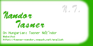 nandor tasner business card